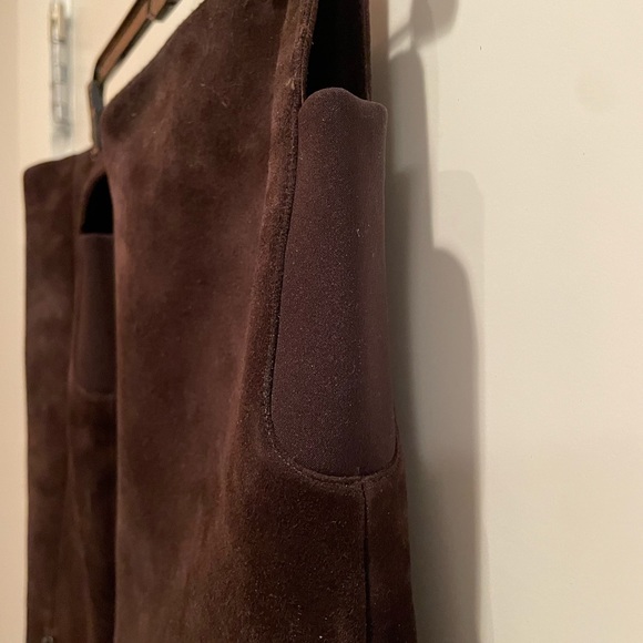 Stuart Weitzman over the knee platform boots with stacked wood heel - Picture 7 of 11